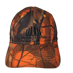 Cap America Men's Snapback Mesh Back Hat Orange Camouflage Embroidered Logo